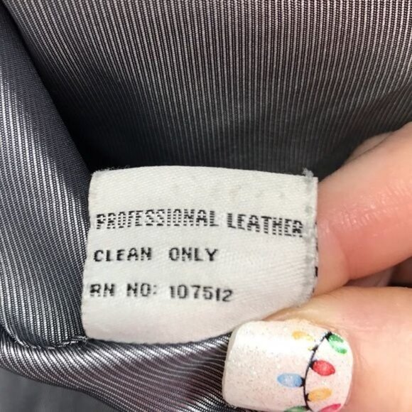 Mitsu Genuine Leather Jacket with removable Fur Collar Size L - Picture 5 of 10